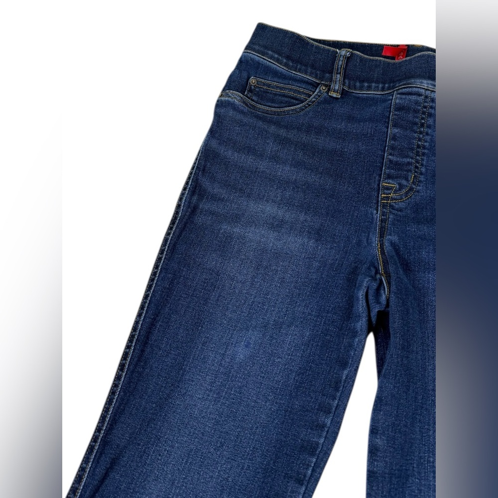 SPANX Womens Small Petite Flare Jeans Blue Pull On Stretch 20327Q Denim Cotton - Picture 11 of 11